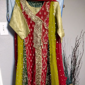 Desi indian/pakistani angharkha party wear dress